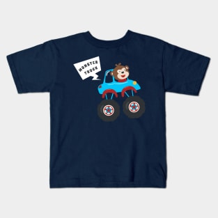 illustration of monster truck with cartoon style. Kids T-Shirt